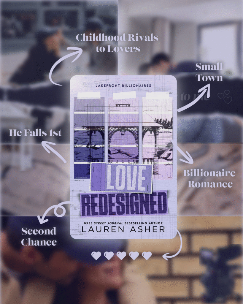 Trope visual which are childhood rivals to lovers, small town, he falls 1st, billionaire romance, second chance. It also includes my rating, which is 5 stars.